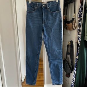 Everlane Medium-Dark Wash High Waisted Skinny Jeans